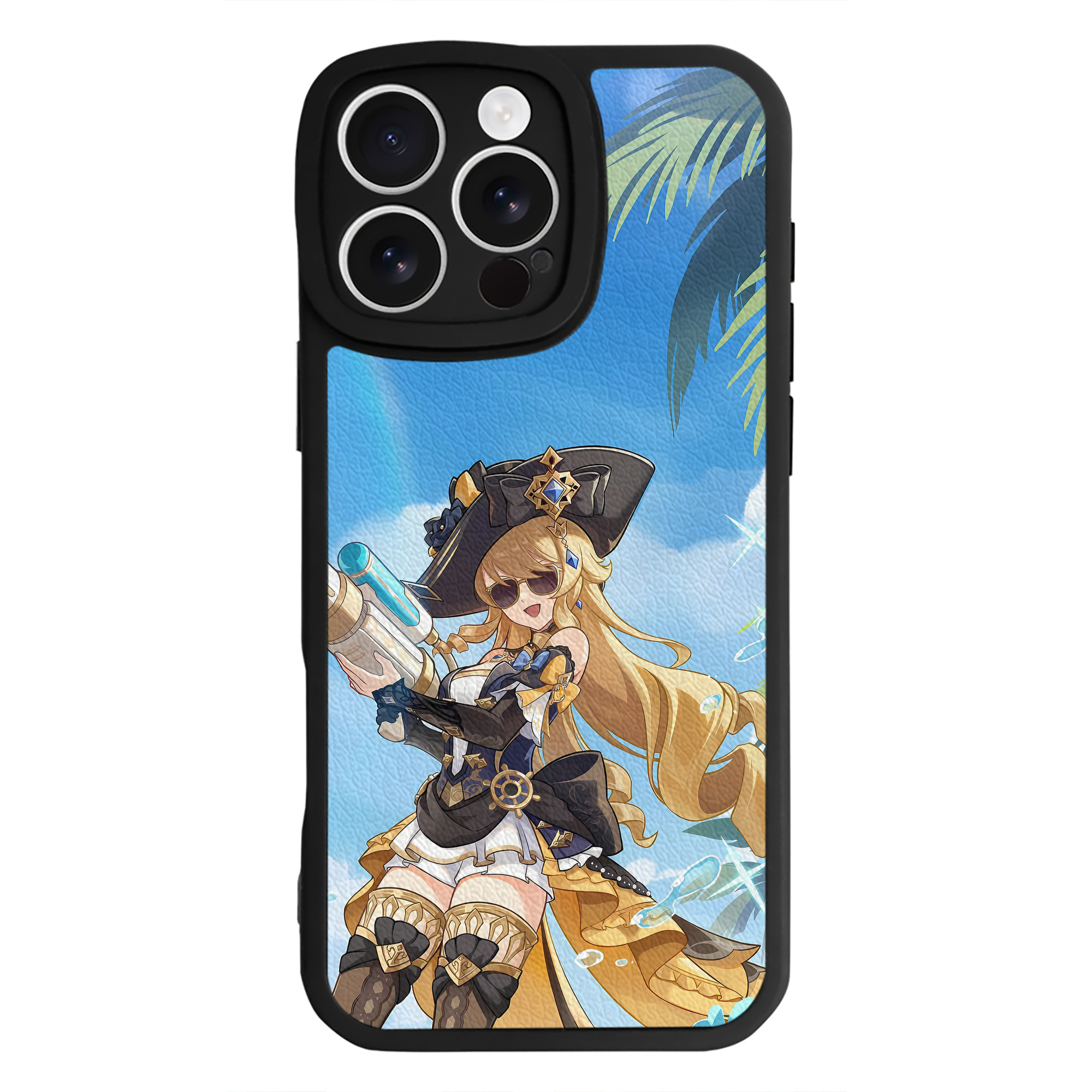 げんし神 genshin 【iPhone 16シリーズ対応】シリコンスマホケース（レザー調） 材質：シリコン